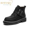 Fashion AIYUQI Women's Short Boots Large Size 2025 New Genuine Leather British Style Women Winter Boots Fashion Fur Women Ankle Boots