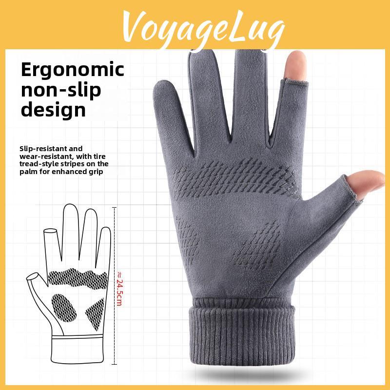Winter Men Women Warm Leather Touchscreen Gloves For Cycling Driving Delivery