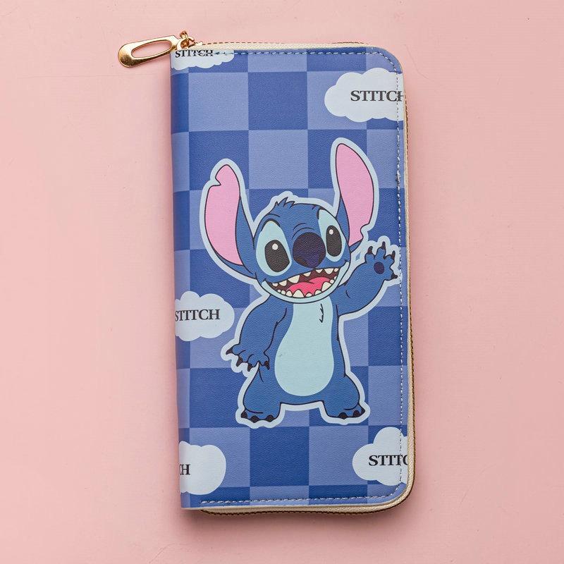 New Pu Wallet, Long Cartoon Image, Cute Change Bag, Simple and Practical Card Bag with Zipper.
