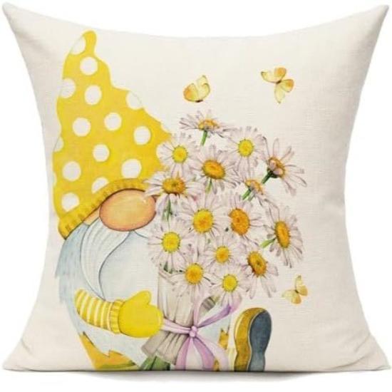 

Весна и Лето Одуванчик Подсолнух Лен Наволочка Автомобиль Диван Поясничная Подушка Подушка 45 * 45 separate pillow cover