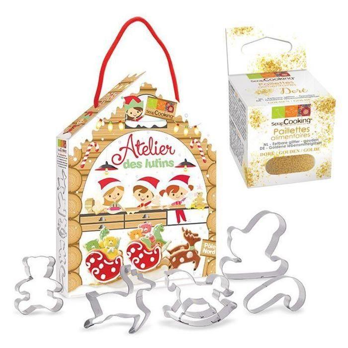 Kit pâtisserie Atelier des lutins + paillettes dorées