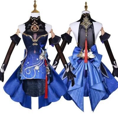Game Genshin Liyue Ganyu Lantern Rite Twilight Blossom Anime Costume Dress Wig Chinese Style Cosplay Costume For Women Suit