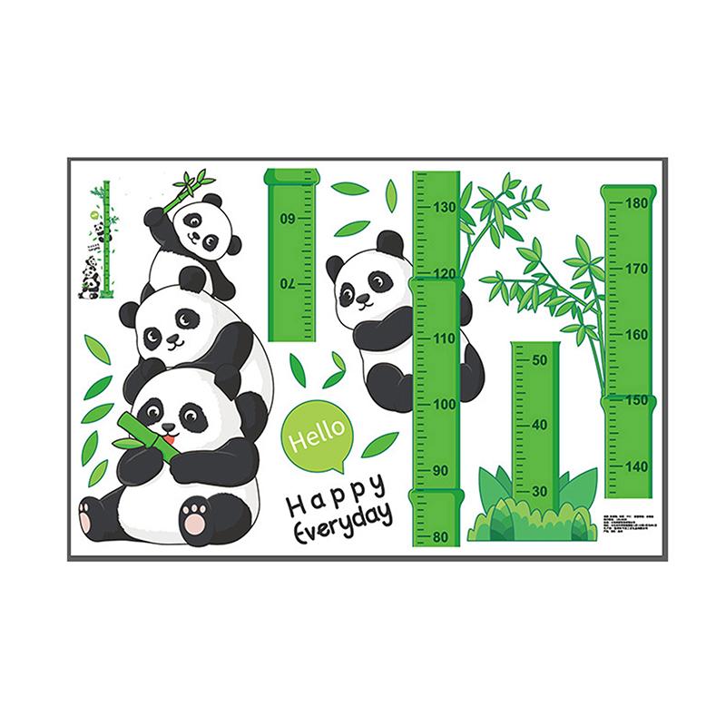 Cartoon Animals Height Measure Wall Sticker Dinosaur Panda Wall Sticker For Kids Room Nursery Child Growth Ruler Growth Chart