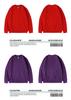 Men's Plus Size Round Neck Solid Color Hoodie - Loose Fit with Velvet Base Layer for Couples, Suitable for Spring and Autumn.