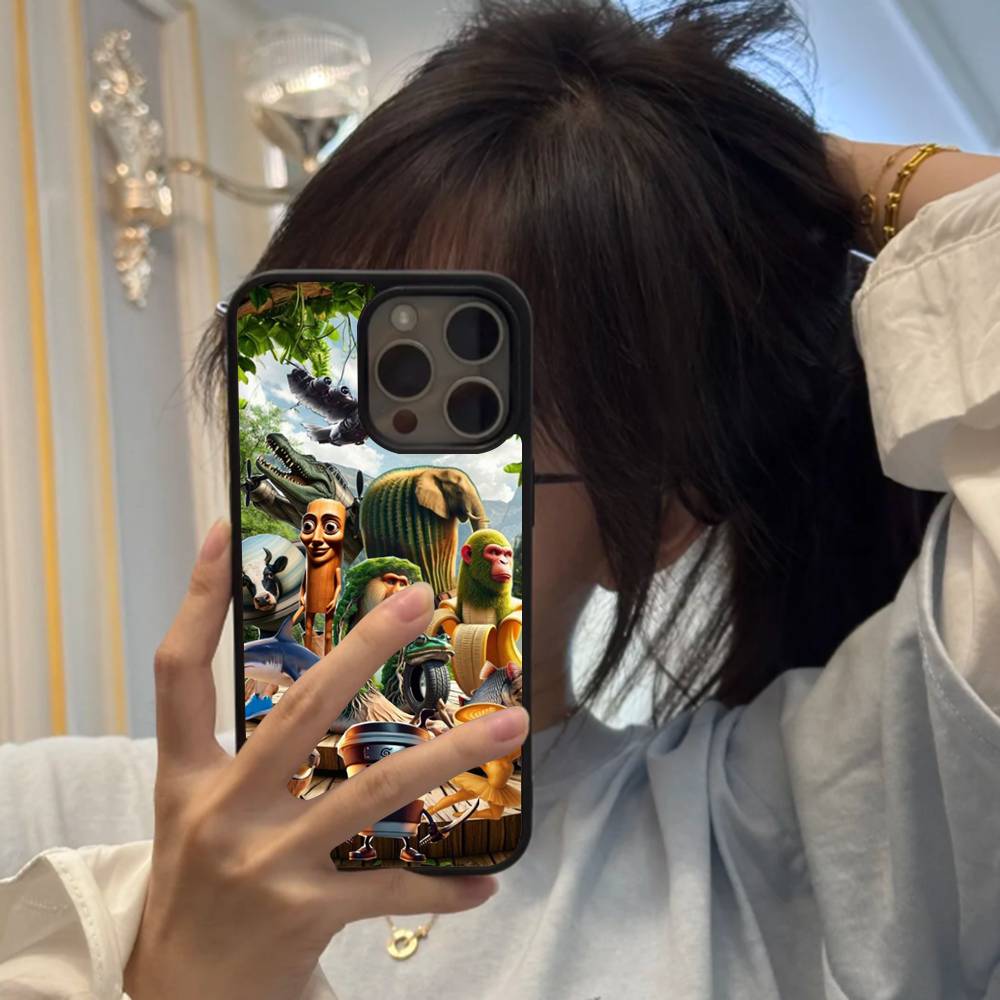

Italian Brainrot Animals For iphone 11 12 13 14 15 Pro Max 17 16 Plus Hard PC+TPU Back Cover iPhone 13 mini