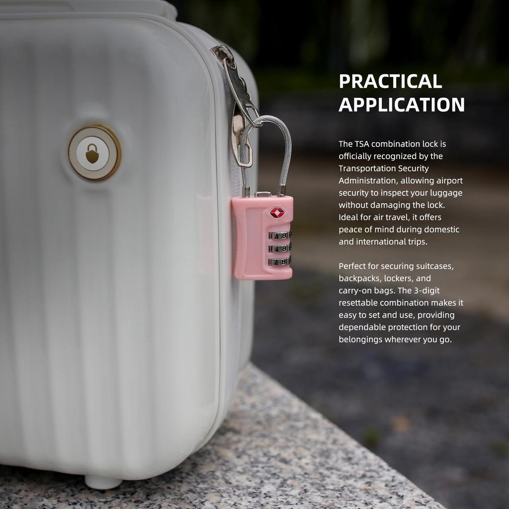 TSA-Approved Travel and Gym Suitcase Padlock with Password