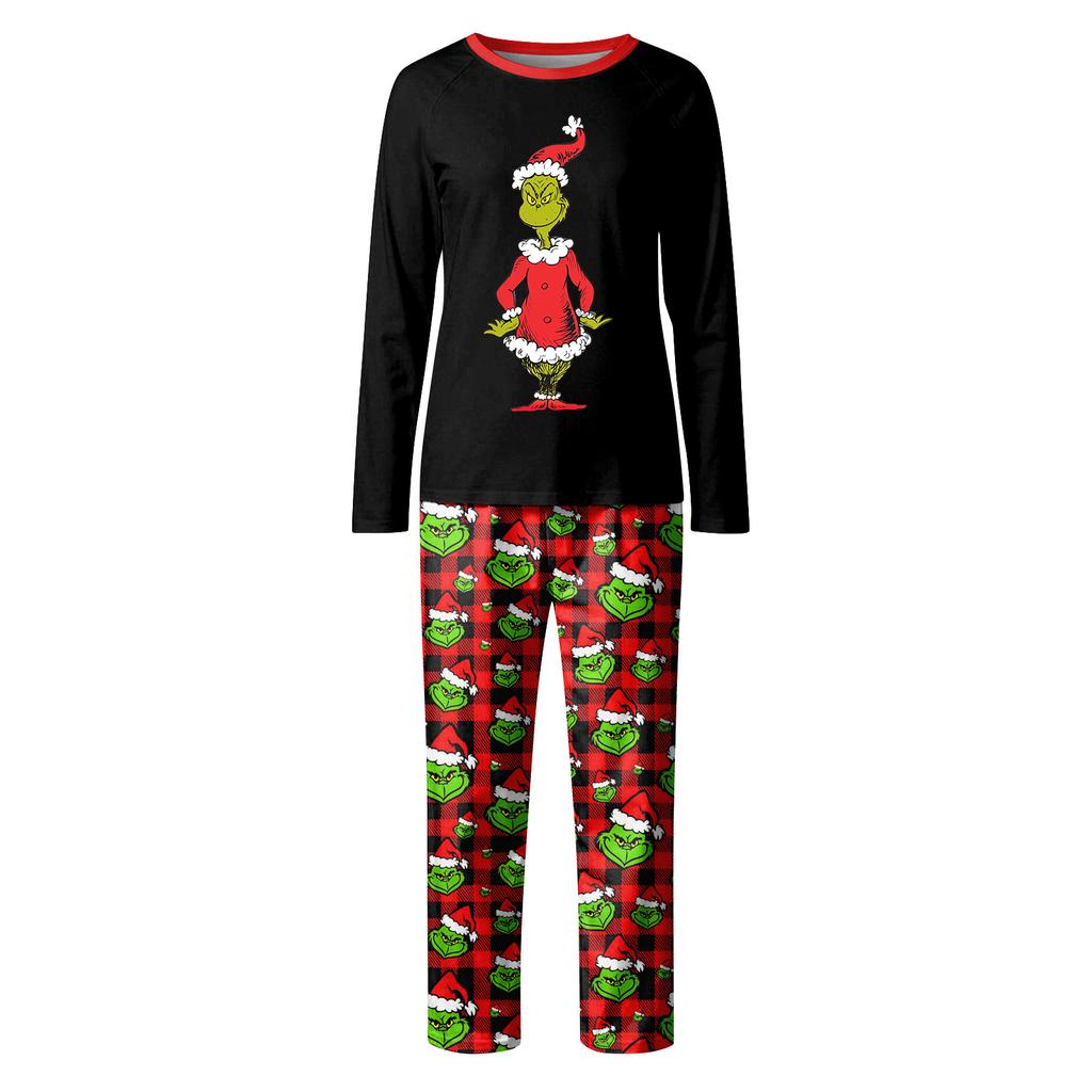 Weihnachtstag Drucke Familie Passend Langarm Tops+Hosen Set Familie Passende Sets