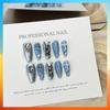 3D Handmade Press On Nails Rabbit with Diamond Cross