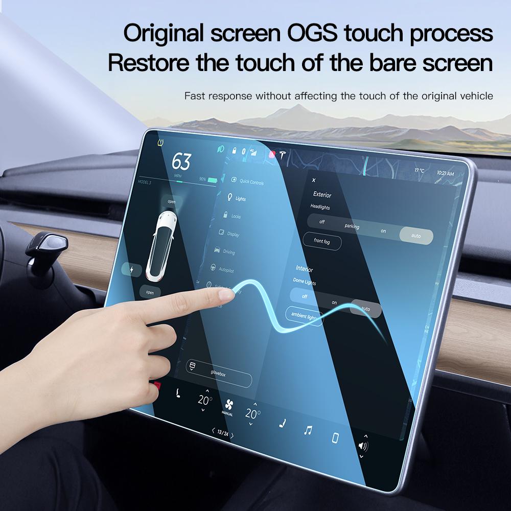 For Tesla Model 3 Model Y 2022  Tempered Glass Screen Protector Car