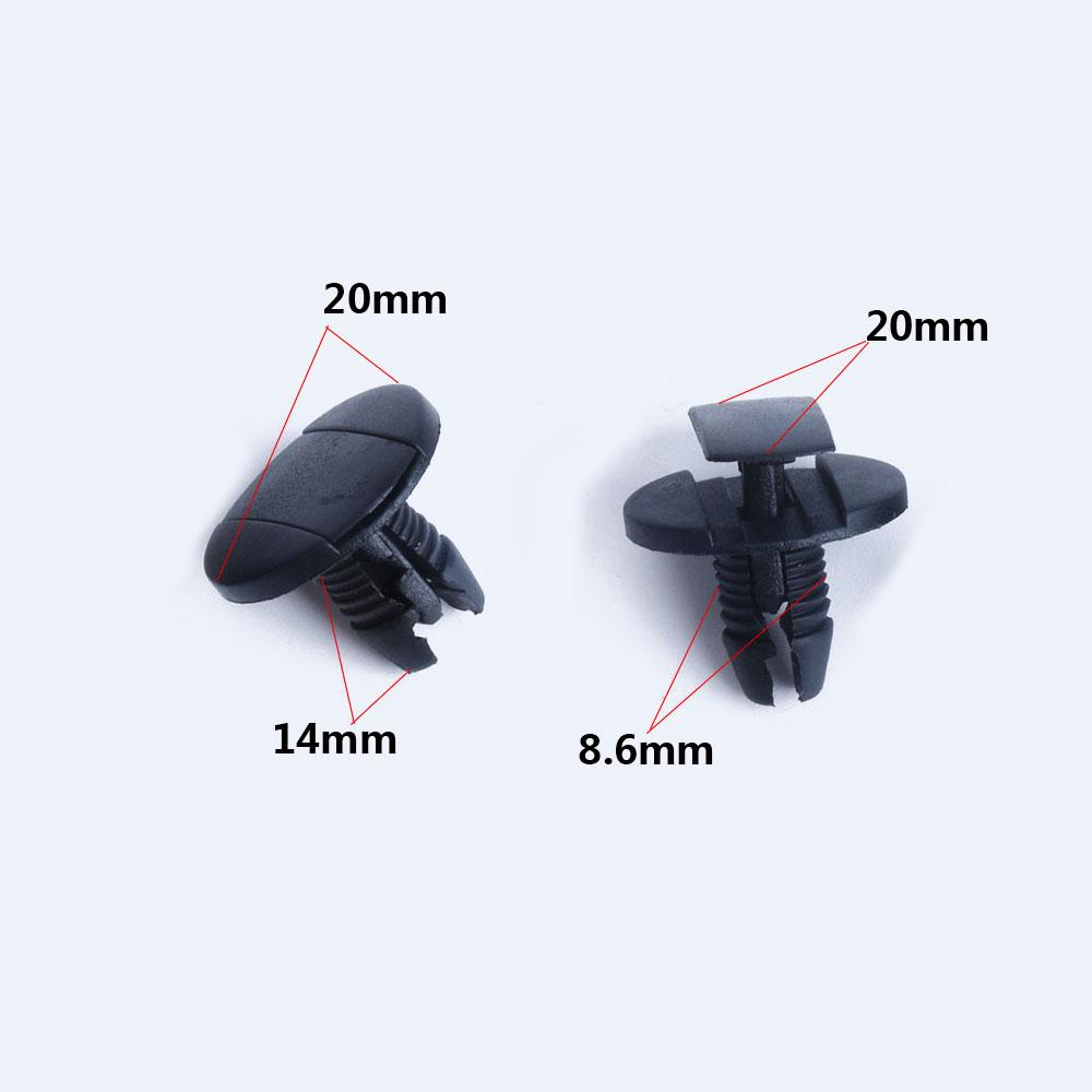 20pcs for Peugeot Citroen Black Plastic Interior Clip Auto Fastener Car Push Type Rivet Retainer Bumper Fender Fixed Clamp