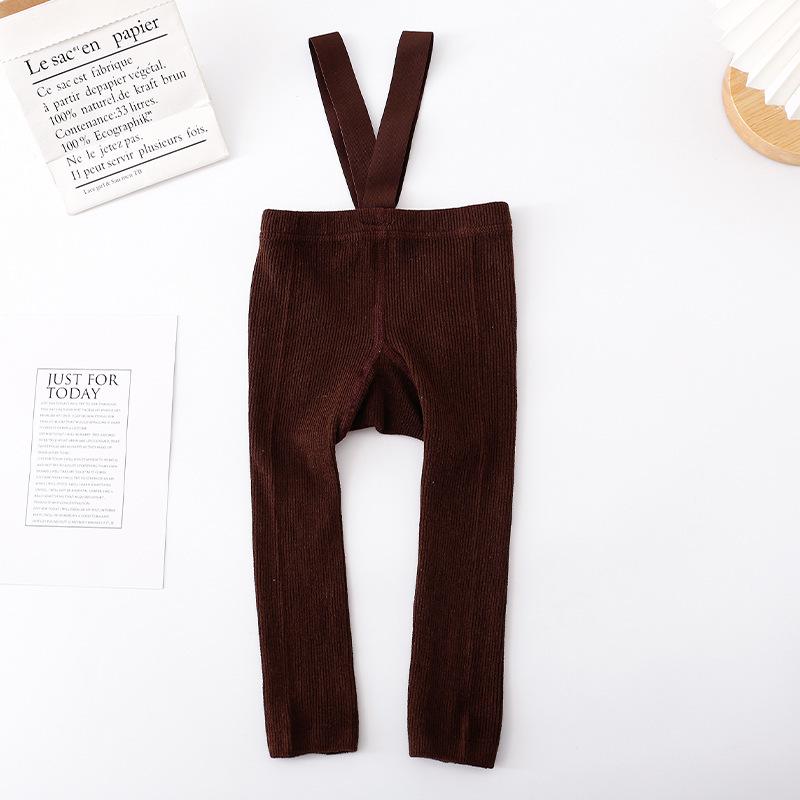 Girls' Combed Cotton Solid Color Tights - Breathable Spring & Autumn Weightlifting Pants for Infants