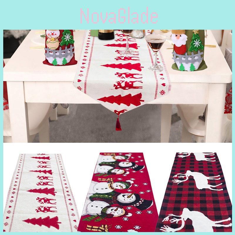 Eleganter Weihnachts-Tischläufer Flagge Für Stilvolle Heimdekoration Und Festliche Stimmung