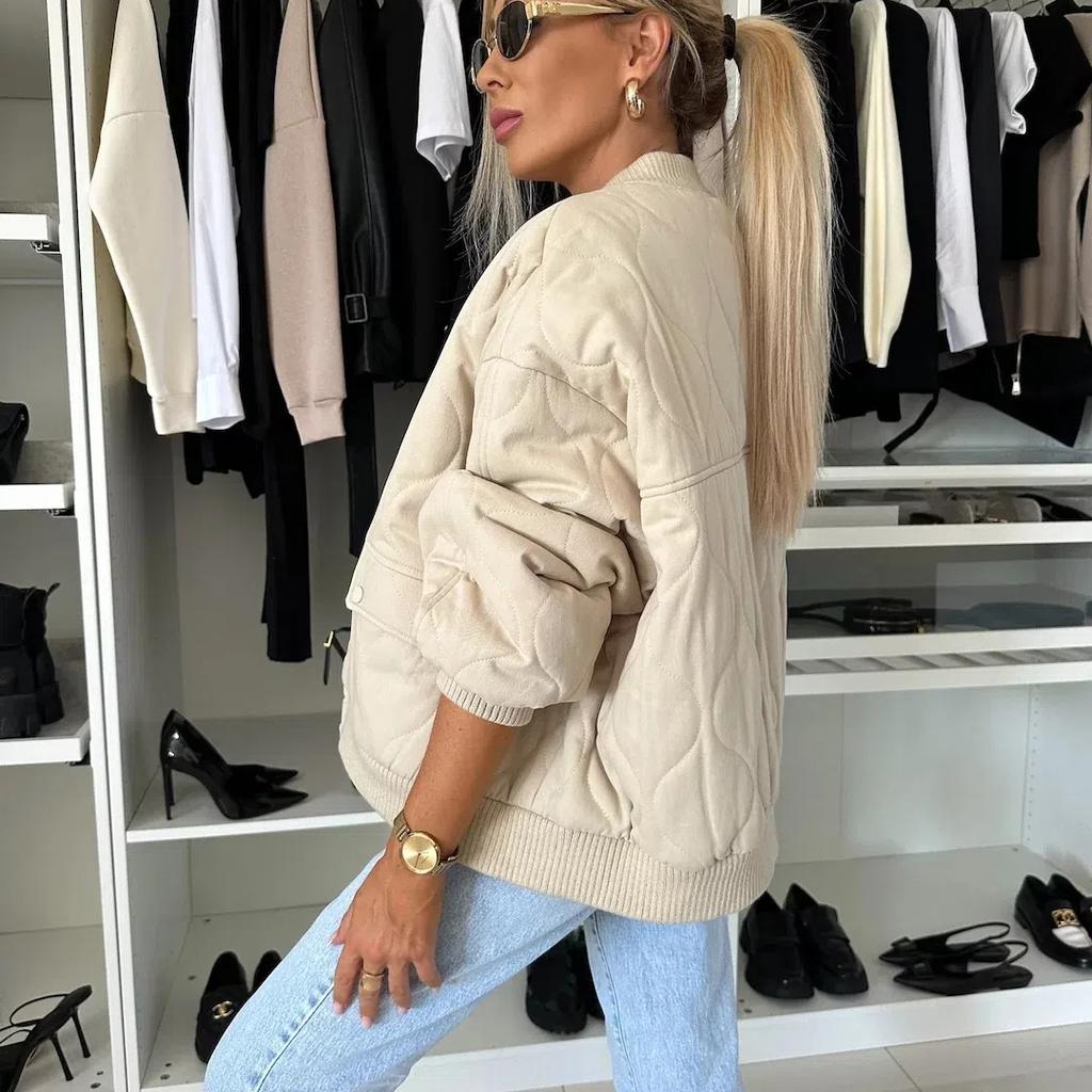 2025 Winter New Plus Size Loose Casual Solid Color Long Sleeve Button Oversized Cotton Jacket