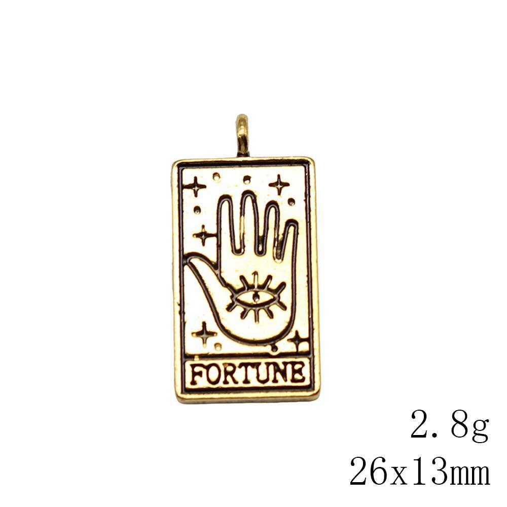 Christmas Decorations Charms For Necklace Friendship Puzzle Game Card Tarot Charms Pendant Home Garden Male Pendant
