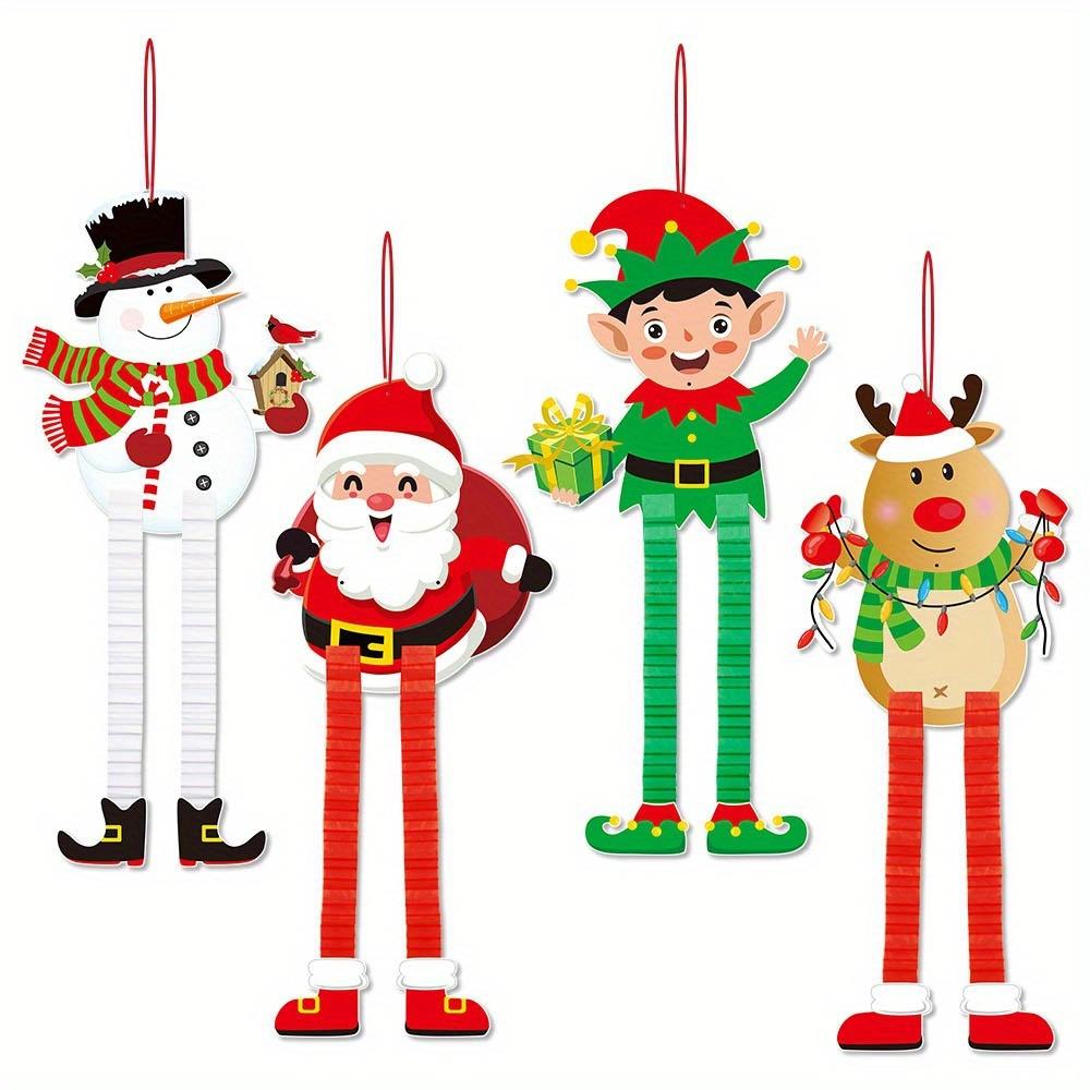 

Christmas Ornaments retractable pendant party honeycomb Santa Claus reindeer snowman Christmas Trees Hanging Decorative Pendants