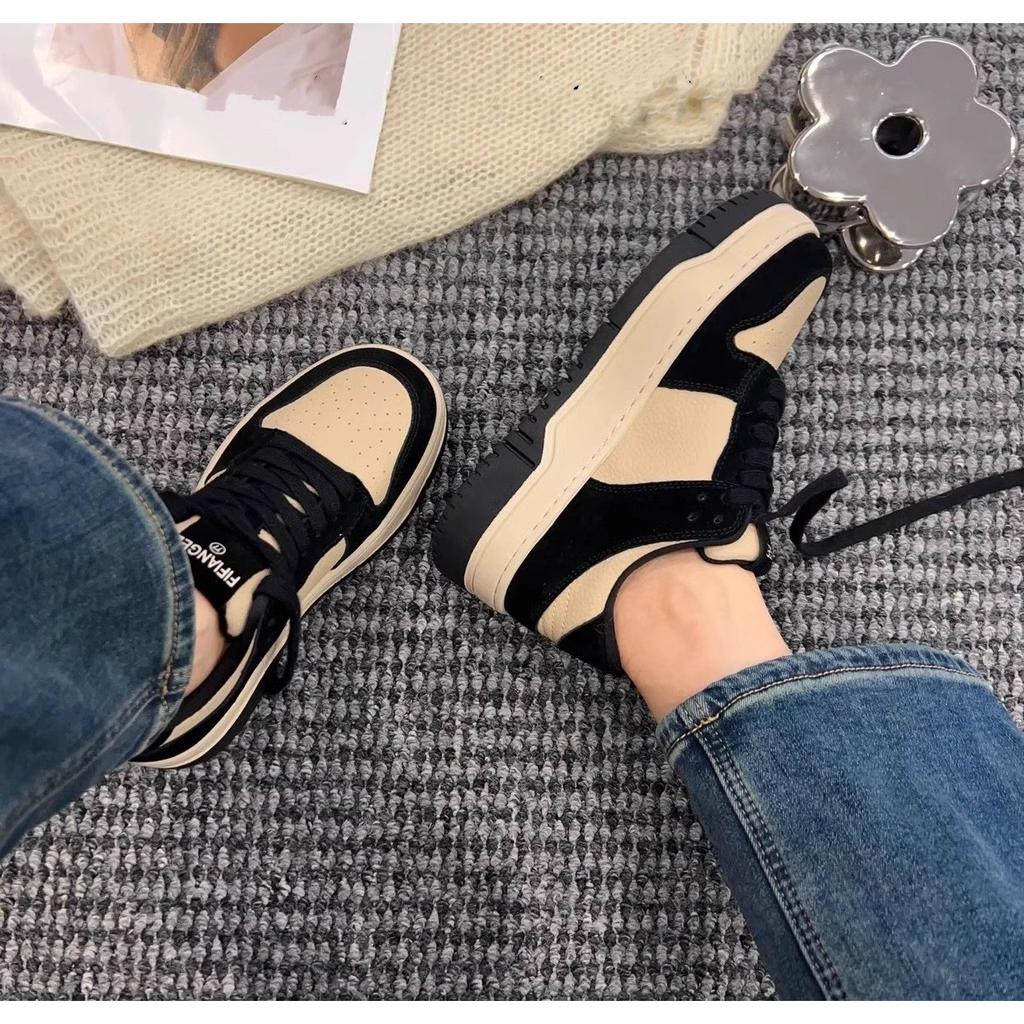 Pravá kůže s fleecovou podšívkou Silný spodní díl Univerzální tenisky Dámské nové jarní barvy ladící obuv pro volný čas tenisky