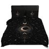 Sonne und Mond Bettbezug Kissenbezug Sonne und Mond Digitaldruck Schleifen Bett Dreiteiliges Set