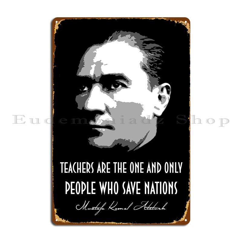 

Mustafa Kemal Ataturk Metal Sign Wall Decor Party Wall Cave Personalized Club Bar Tin Sign Poster 20x30cm（7.8x11.8inch）