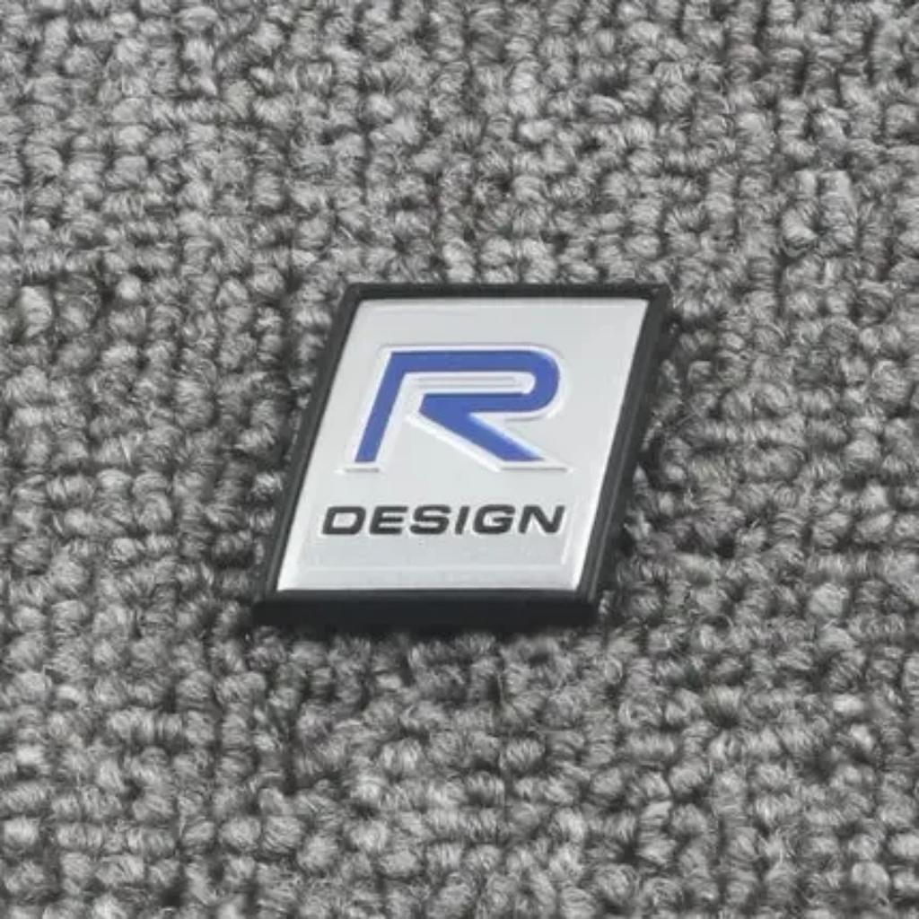 3D Metal Black Base AWD R Design Car Rear Trunk Badge Emblem Sticker Decals