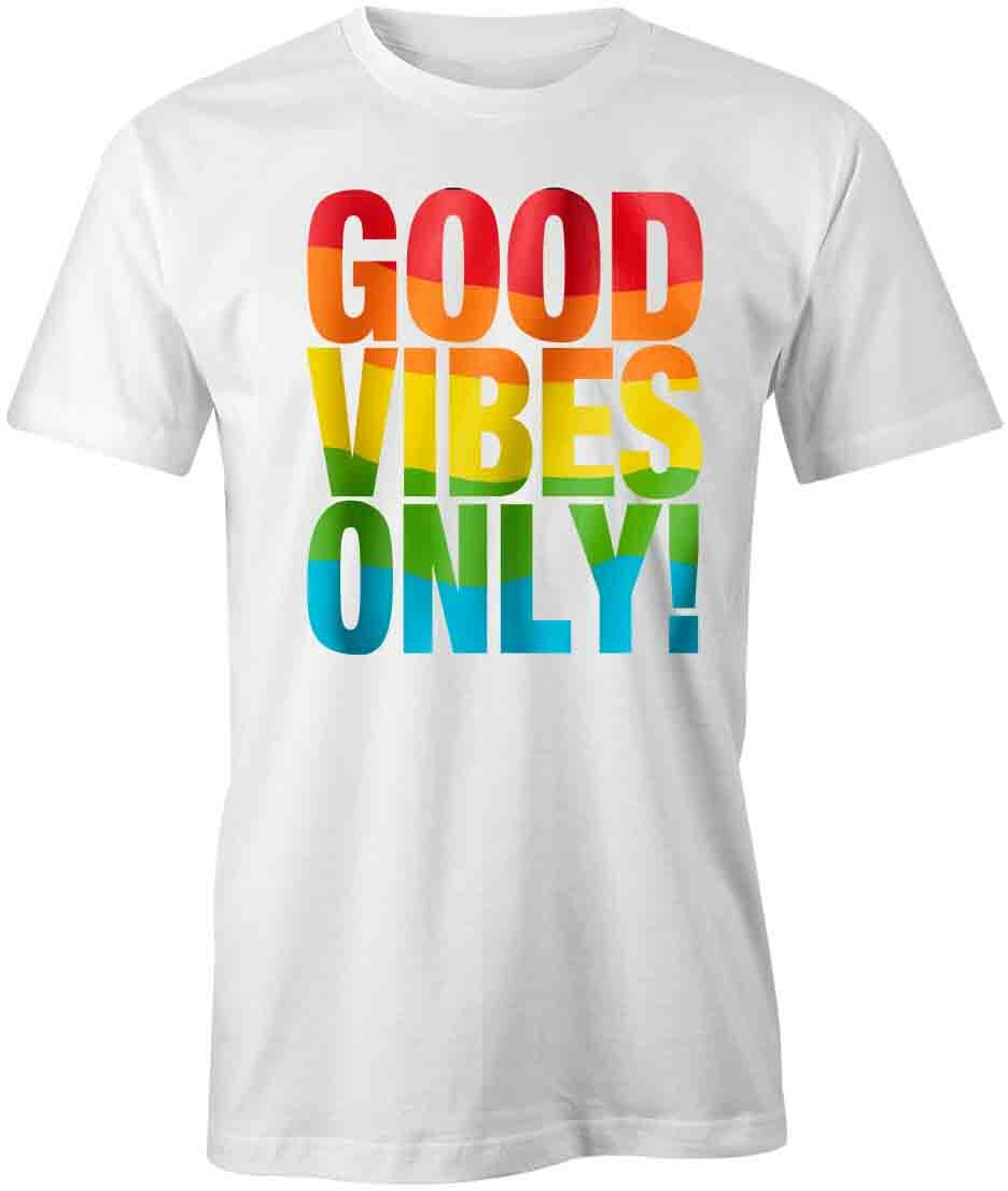 GOOD VIBES ONLY TShirt Tee Short-Sleeved Cotton POSITIVE CLOTHING S1WCA542 XL