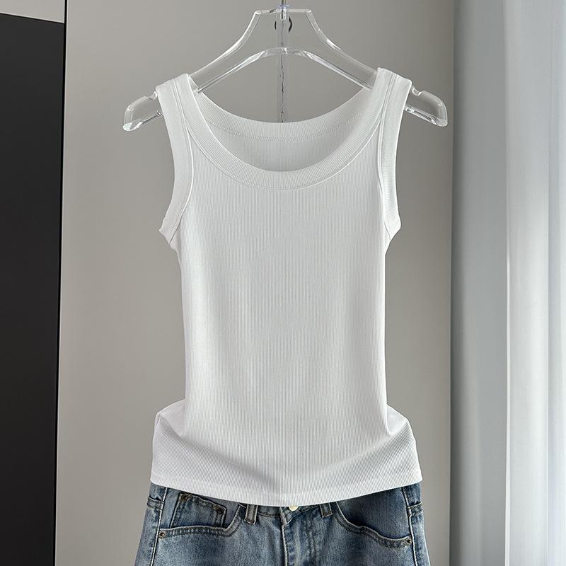 Anti-Armpit-Fat Cami Tank Top Ribbed Slim Fit Inner Wear For Suits Versatile Everyday Stretchy Slim Base Layer Soft Fabric Inner And Outer Wear Top
