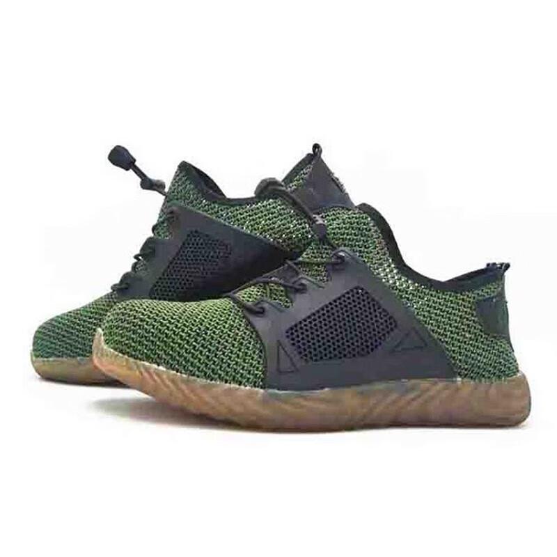 QYLB Flyknit Breathable Anti-Smash Anti-Puncture Safety Shoes 44