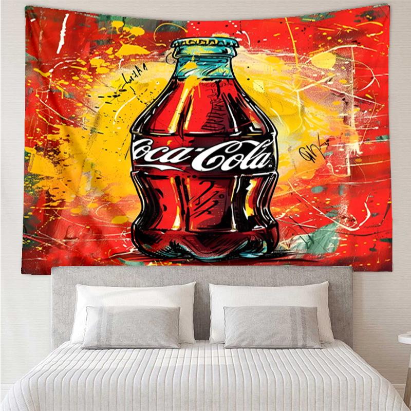 Coca-cola Artwork Design Tapestry Room Decoration Wall Hanging for Living Room Bedroom, Dormitory, Birthday and Christmas Gifts