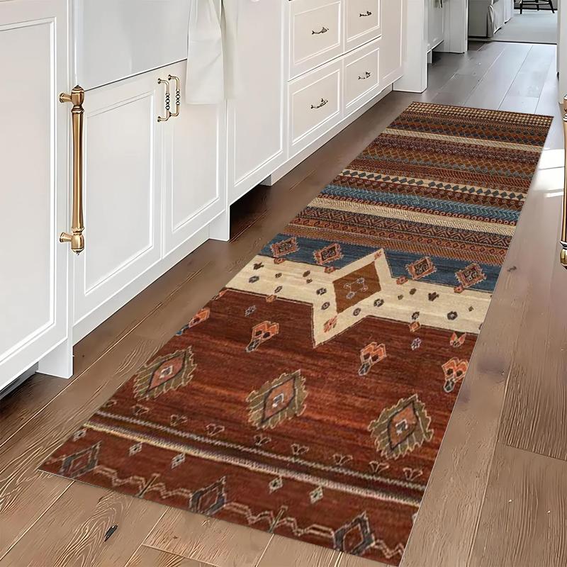 

Vintage Bohemian Hallway Rug Runner Carpet Mat Geometric Pattern Home Decoration Floor Rugs for Living Room Kitchen Entryway 50x150CM