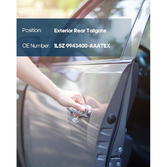 ECCPP Tailgate Door Handle 1998-2011 for Ford for Ranger Outer Replacement Rear Door Handle 1 PC Black 1L5Z 9943400-AAATEX