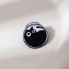 Cute Cartoon Little Black Cat Brooch Black Kitten Liquid Cat Personality Black Cat Alloy Badge Clothing Accessories