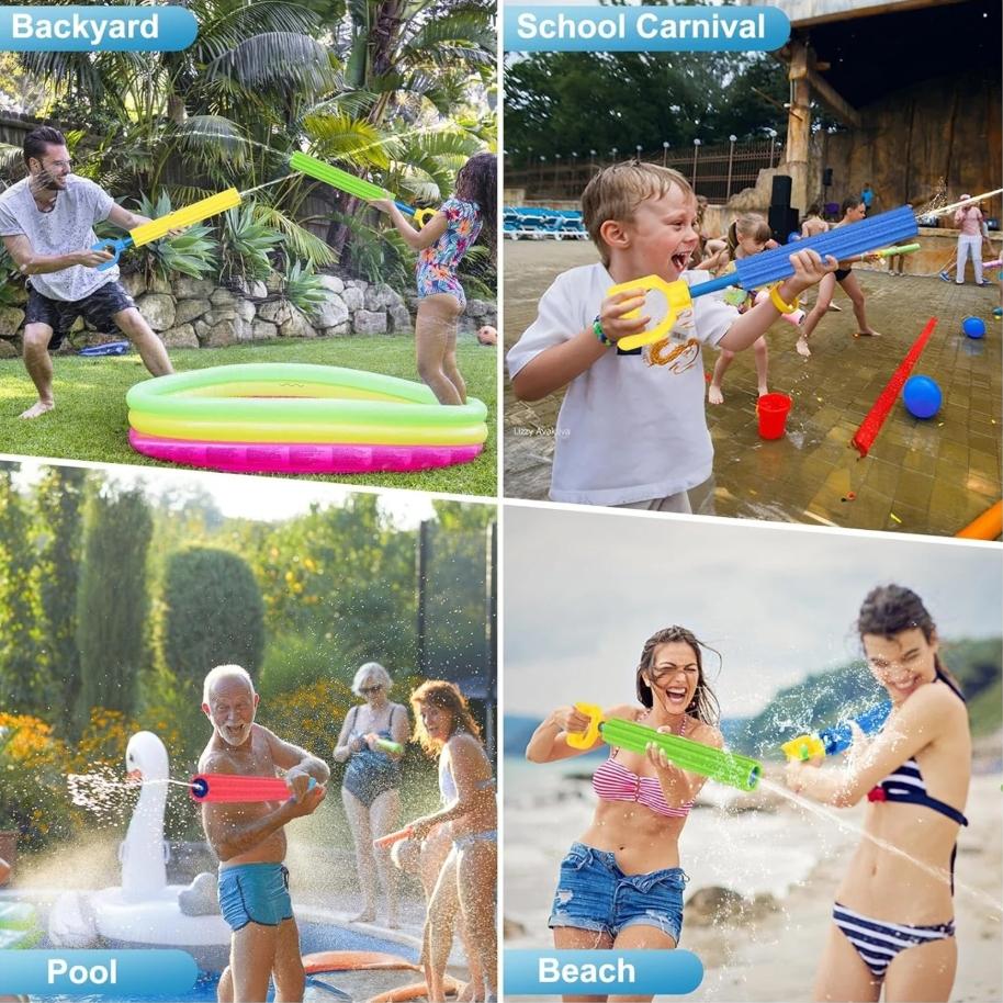 Children's Pull-Type Water Cannon - Foam EVA Water Gun for Outdoor Beach & Pool Splash Fun (Random Color)