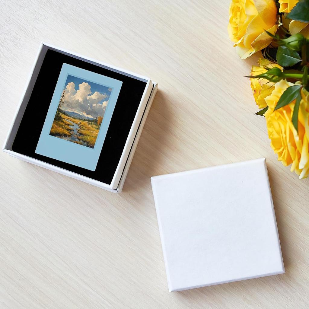 Uxcell 8pcs Mini Picture Frames, 2.4 X 3.6 Inch Rectangular Film Photo Frame, Small Tant Film Photo Frame Holder for Tabletop Picture Display, Black