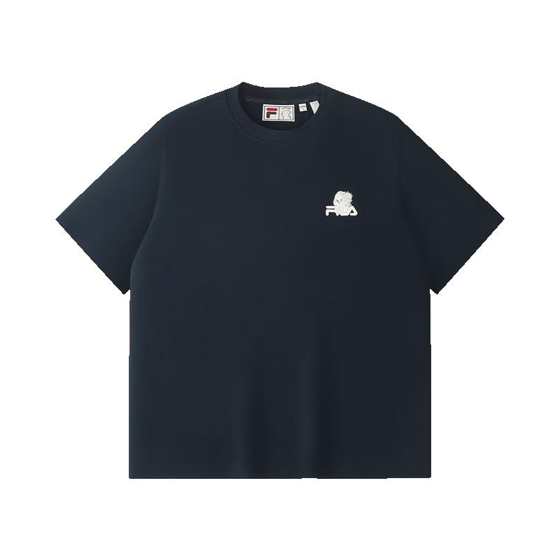 FILA FUSION YEYE Couple Knit Short Sleeve T-Shirt M