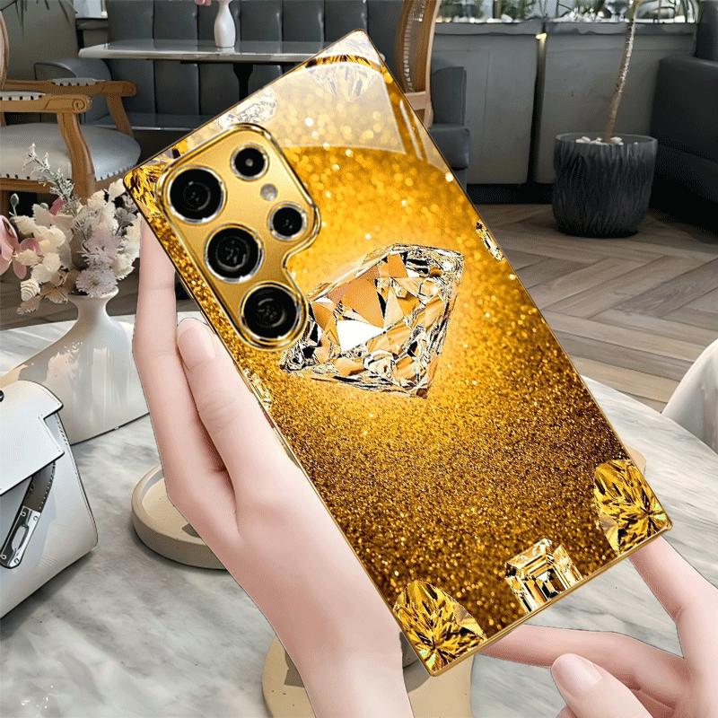 High-end PhoneCase Electroplated Glass TPU PhoneCase for Samsung Galaxy S26 S25 S24 S23 S22 S21 FE Ultra Plus Dropresistant