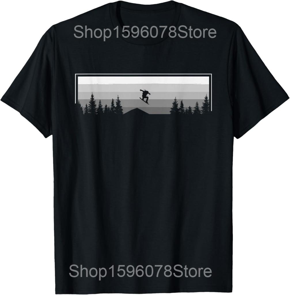 Snowboard Snowboarding T-shirt Herr Dam Bomull Humor Streetwear T-shirt Kortärmad Unisex Snowboardåkare Lös Klädsel