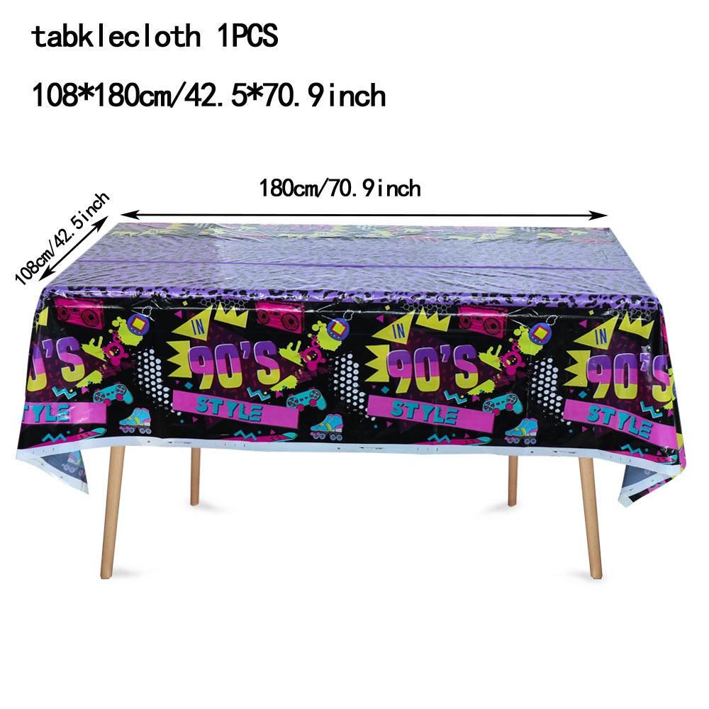 Foreign Trade 1990S Theme Party Supplies Party Scene Arrangement Props Disposable Tableware Paper Cup Paper Plate Background