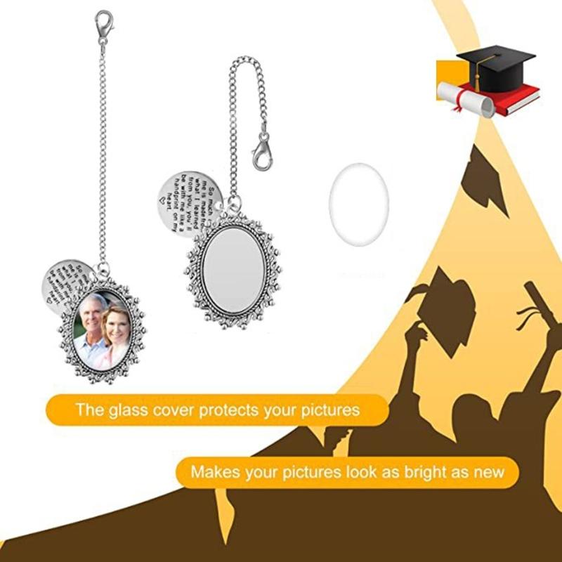 Graduation Cap Charm Tassel Personalized Photo Charm DIY Memorial Photo Chain Pendant for Ceremony Picture Decoration