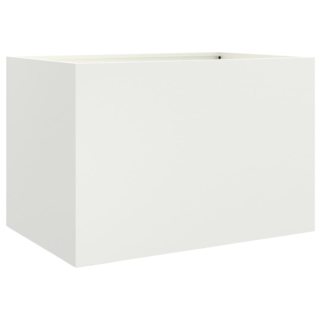 Vidaxl Donica, Biała, 62X40X39 Cm, Stal