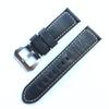 Handgemachtes Retro 22mm 24mm 26mm rauchgraues Crazy Horse Echtleder Armband Armband ersetzen für PAM Panerai Uhrenarmband