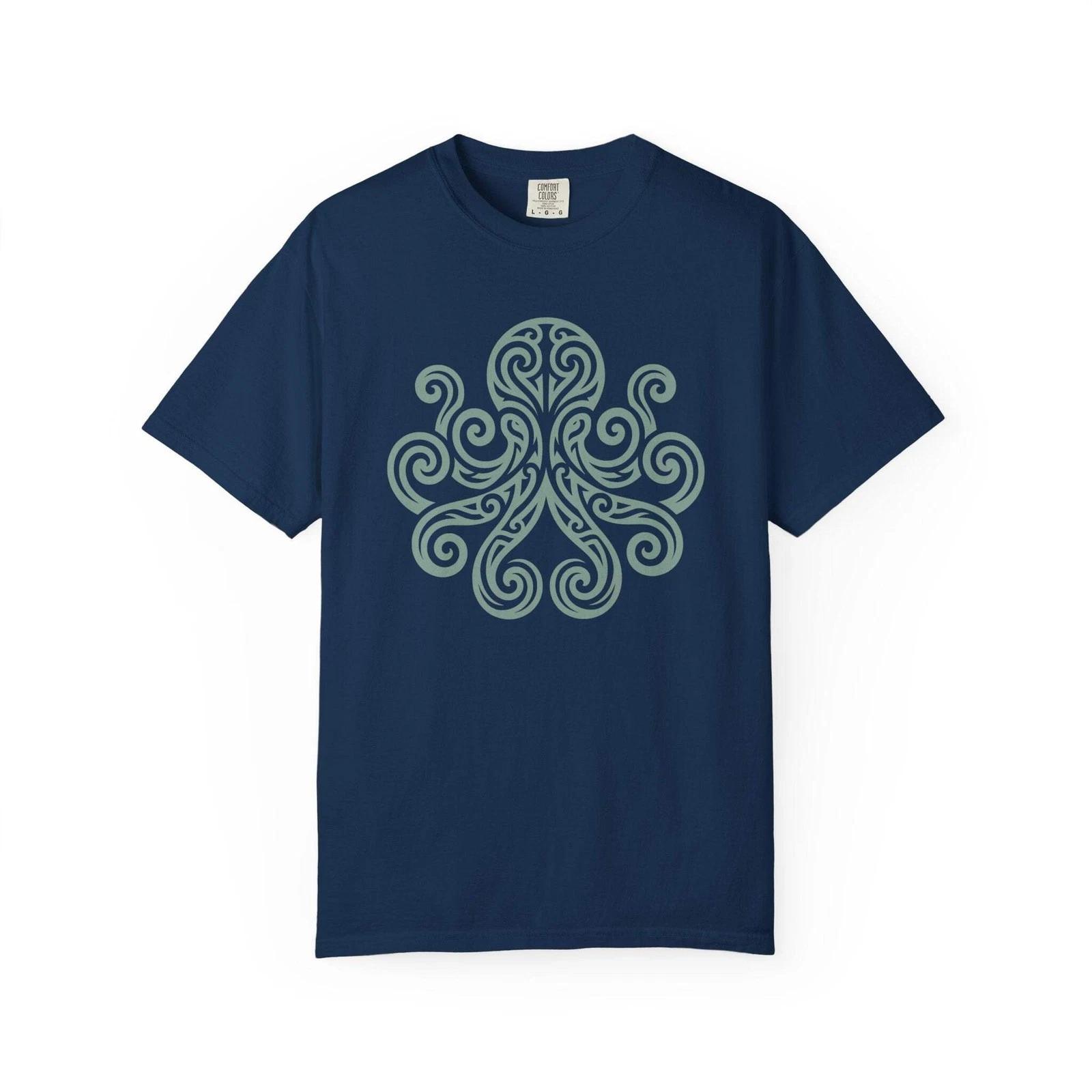 Tribal Octopus T-Shirt | Celtic Swirl Kraken Graphic Tee | Comfort Colors XXL