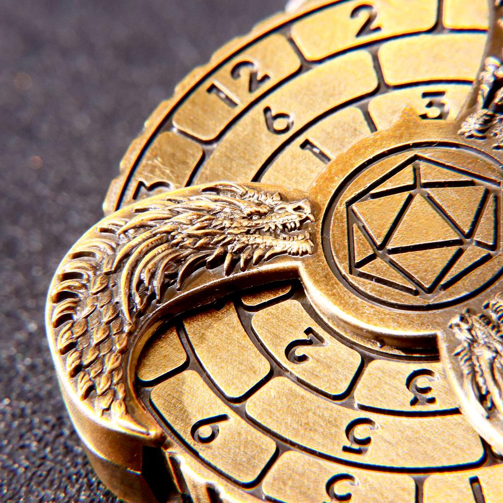 Fingertip Gyro Roulette Würfel für Dungeons und Dragons, DND Spinner Metallwürfel, Drachenkompass Würfelset als Geschenk