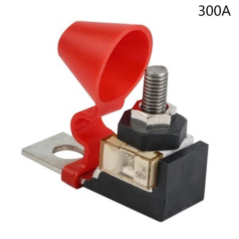 M8 Terminal Mount Fuse Block Kit 30A-300A 58V Ring Fuse Marine Battery Terminal Holder Ignition Protection For Boat Truck RV