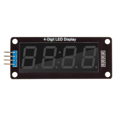 TM1637 LED-Anzeigeröhrenmodul 4 Ziffern 7-Segment-Anzeige Uhr Doppelpunktmodul für Arduino Rot Grün Blau Gelb Weiß