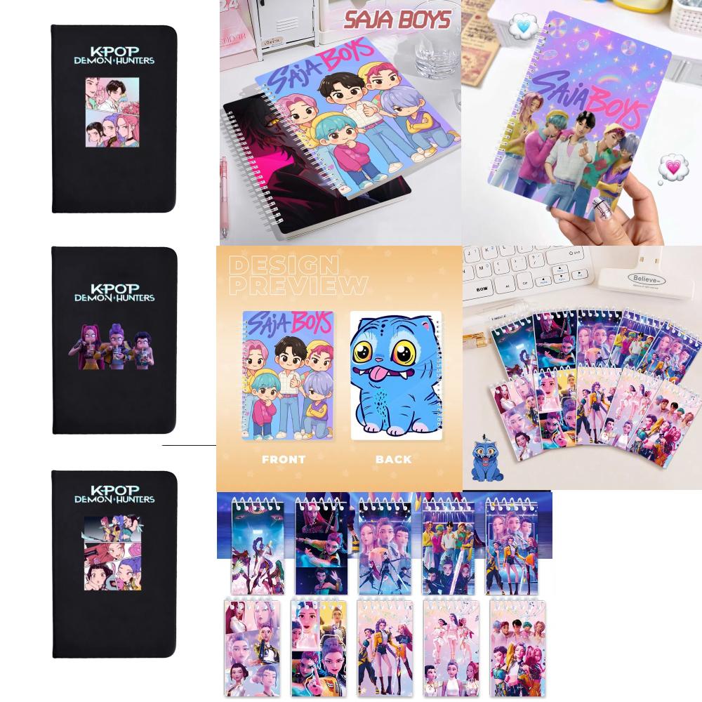 Kpop Demon Huntrix Notizbuch, 56-80 Seiten, Schulbedarf, Anime- und Kpop-Papiernotizbuch für Schüler, Kpop-Fans, Geschenkidee