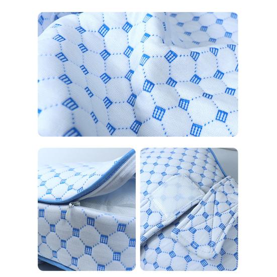 3D Gestepptes Beinkissen mit Verstellbarem Riemen Memory-Schaum PP-Baumwollfüllung Korrigierendes Beinunterstützungskissen Wabenförmig gesteppter Beinabstandshalter