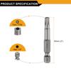 1/3/5pcs TT6-TT50 Security Torx Head Screwdriver Bit 1/4" Hex Shank Magnetic Tamper Proof 6 Point Star Screw Driver Drill Bits