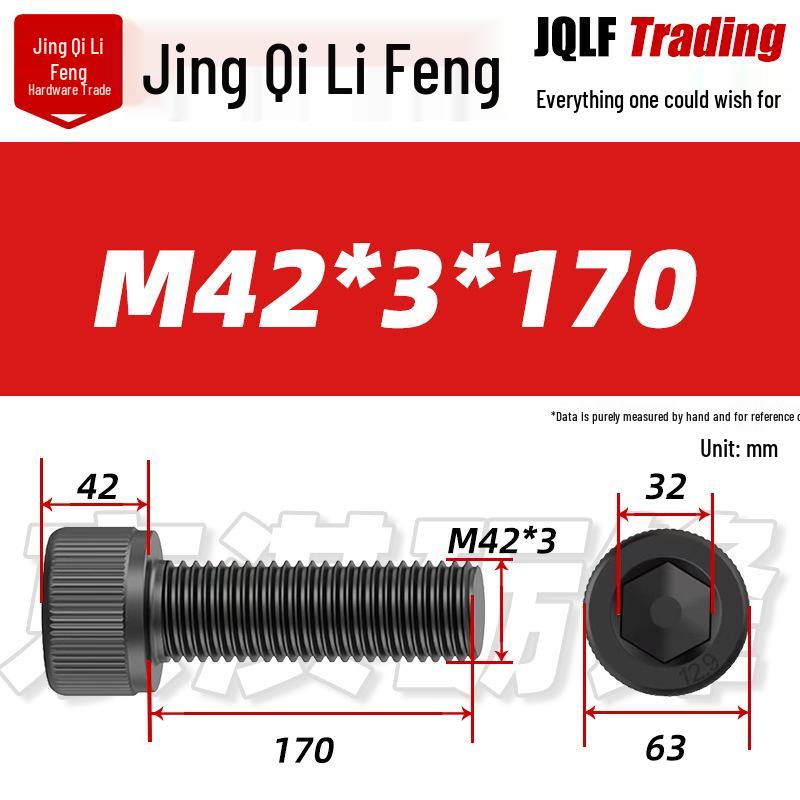 High-Strength Black Hex Socket Head Cap Screw, M8-M48, Fine Thread, Full Thread, Fine Pitch