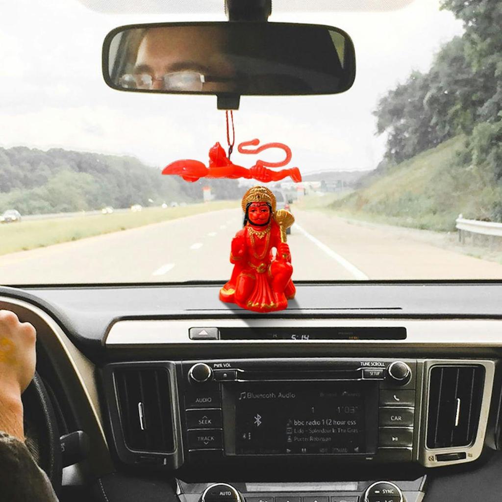 Hanuman Murti for Car with Free Hanging Hanuman and Pocket Chalisa - Bajrang Bali Murti for Protection from Negative Energy