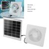 6in Solar Exhaust Fan White Round 8W Solar Panel Fan for Ventilation Cooling Bathroom Kitchen