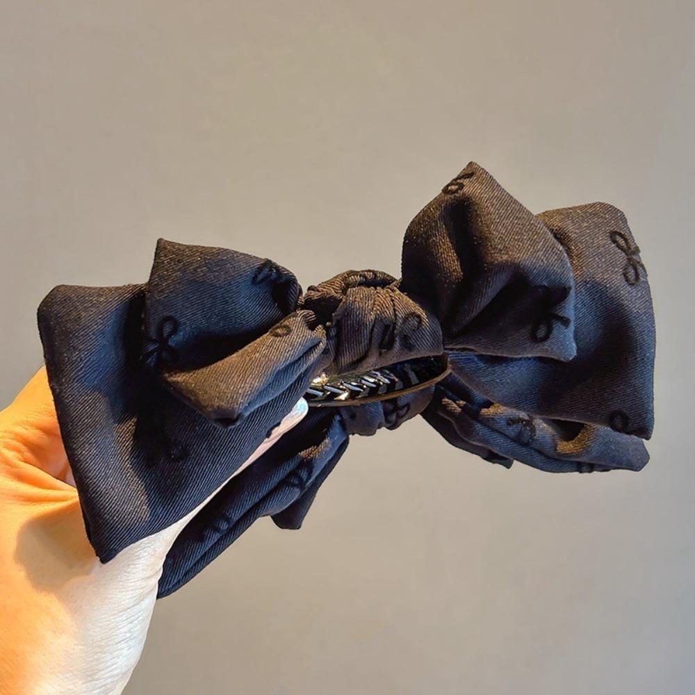 Barrettes Bow Print Claw Hair Headpiece Ponytail Clip Fashion Women's Hair Claw